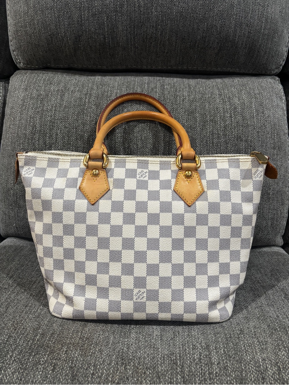 Louis Vuitton Damier Azur Saleya PM Tote | Authenticated | Excellent Condition